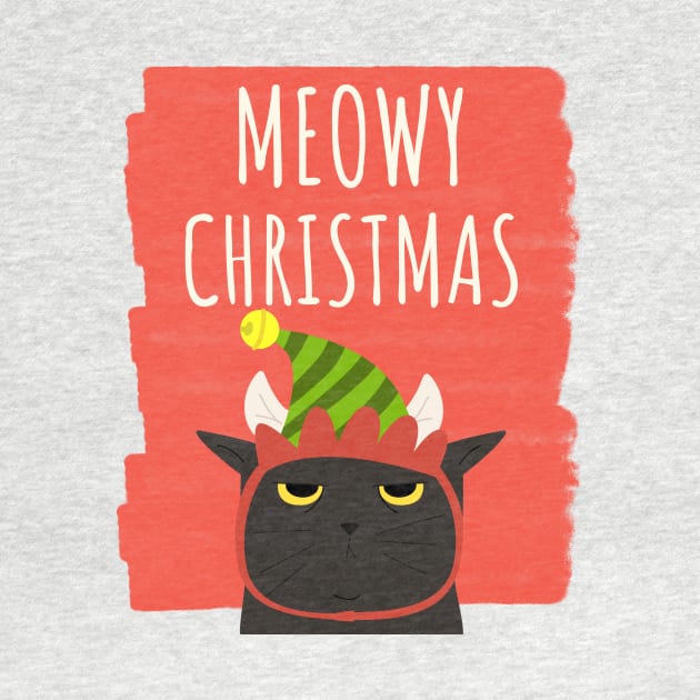 Funny Cat Merry Christmas Holiday by XOZ